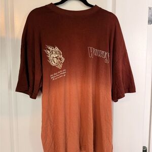 Darc Sport Wolves Ombre T-Shirt - Brown and Orange